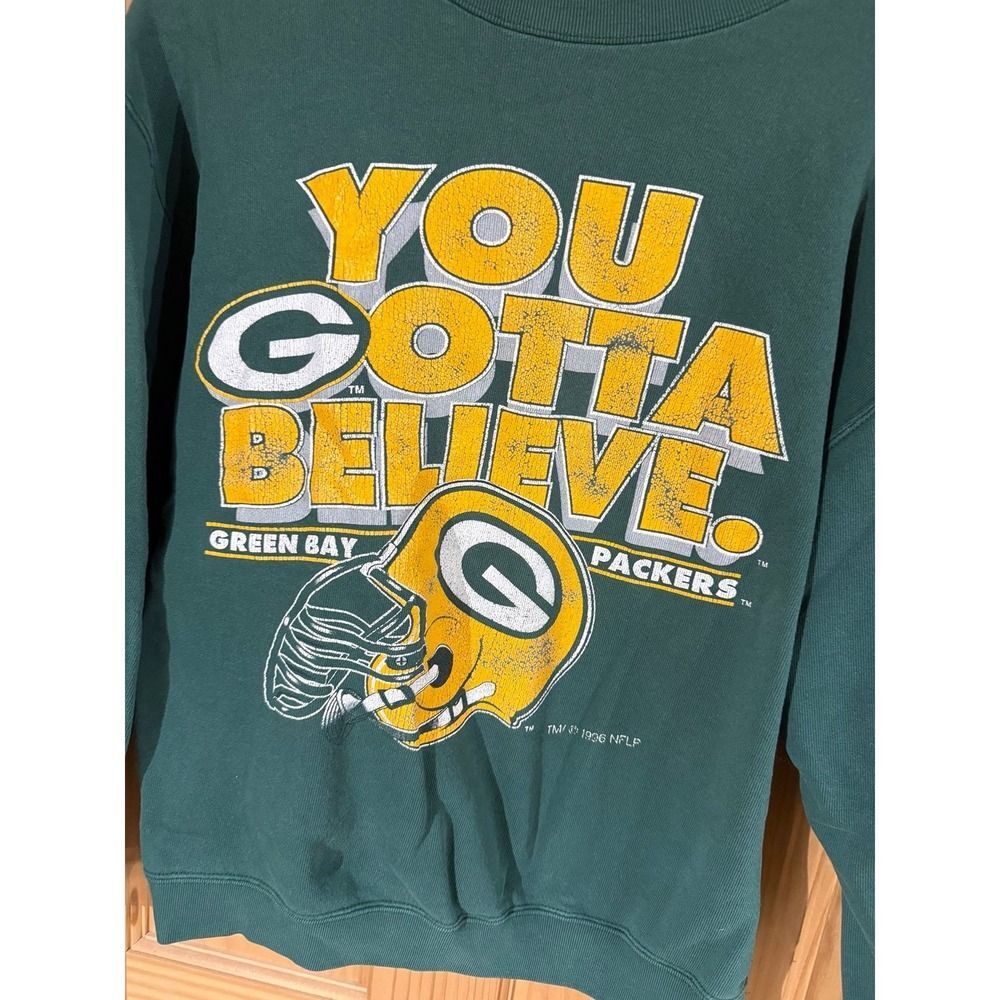 You Gotta Believe - Vintage 90's Green Bay Packers Sweatshirt - Size Medium